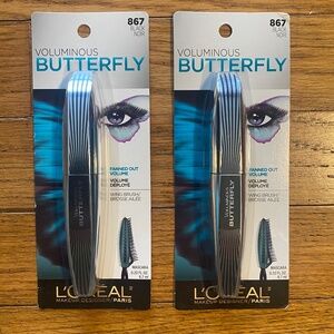 2X L’Oreal Voluminous Butterfly Mascara Black Noir NEW